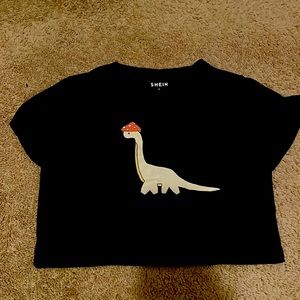 Black dinosaur shirt